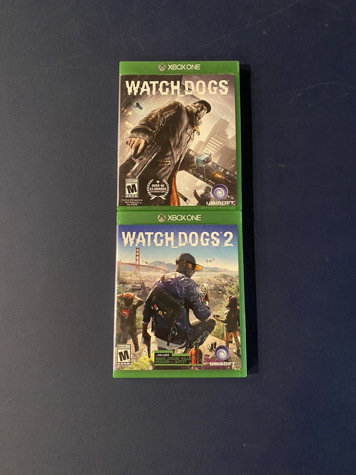 Watch Dogs 1 & 2 Lot Of 2 (Microsoft Xbox One, 2014) Tested Working Clean Discs