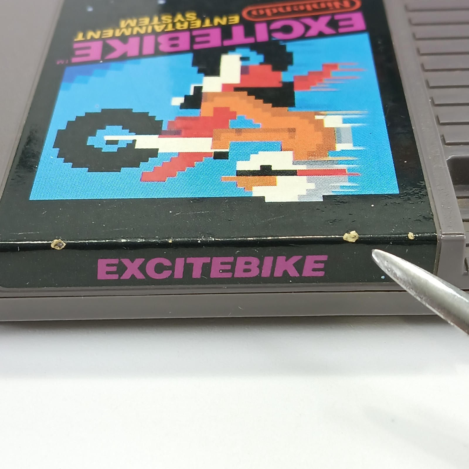 Excitebike NES Video Game Cartridge (Nintendo NES, 1985) Authentic Tested Works
