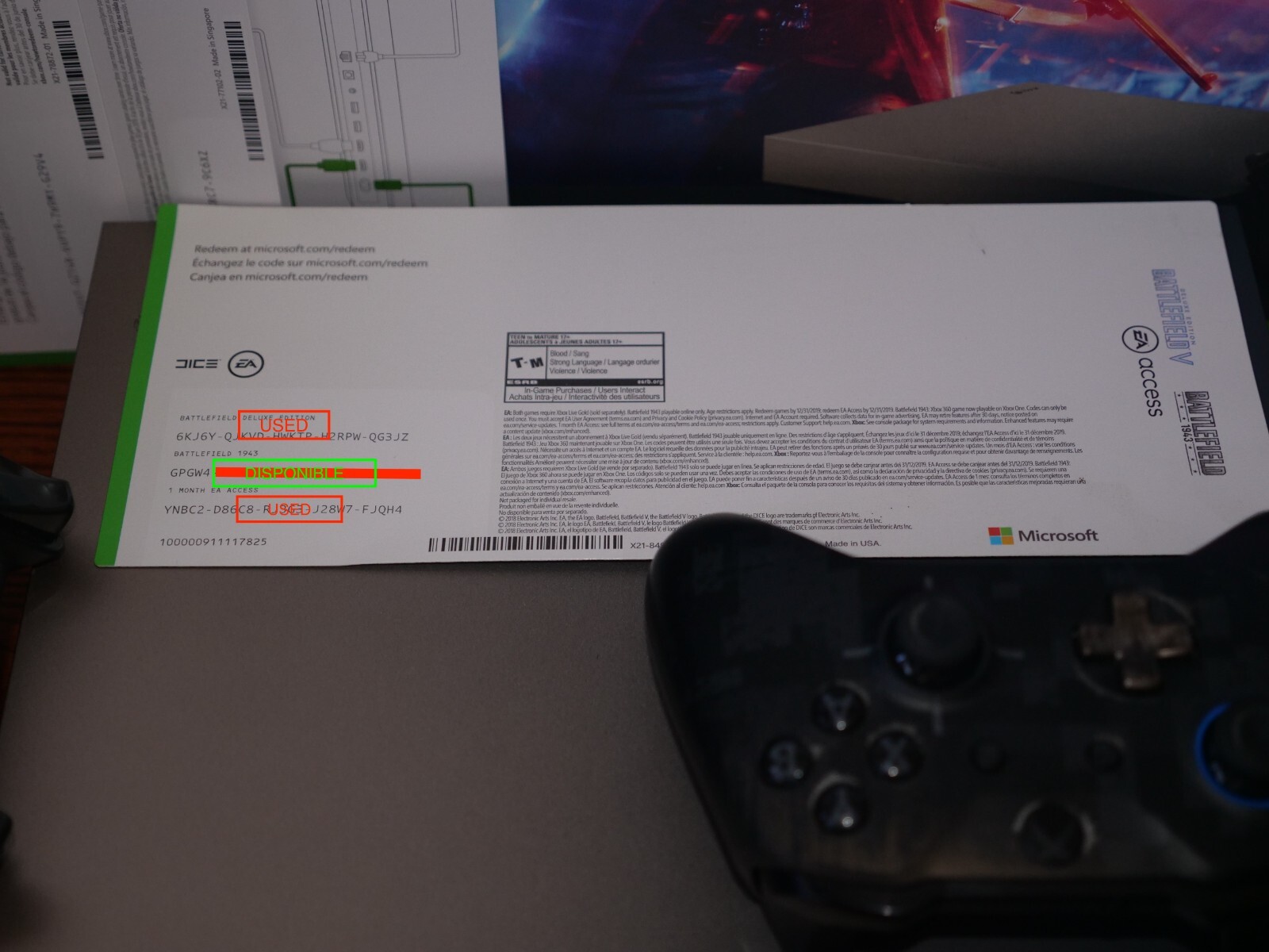 Microsoft Xbox One X / 500GB SSD / Gold Rush Special Edition Battlefield V