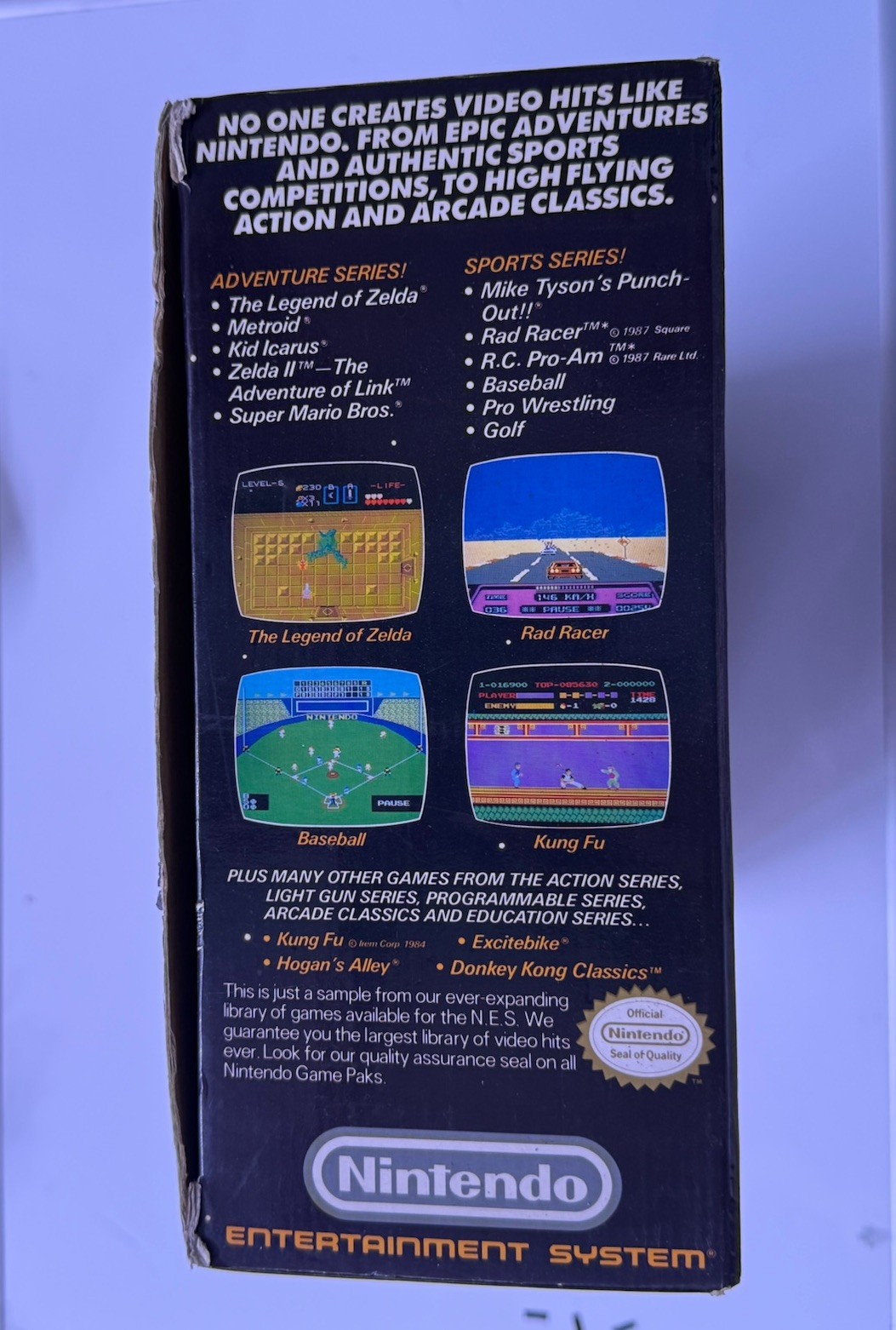 1989 oval seal Action Set complete in box original Nintendo NES Near Mint
