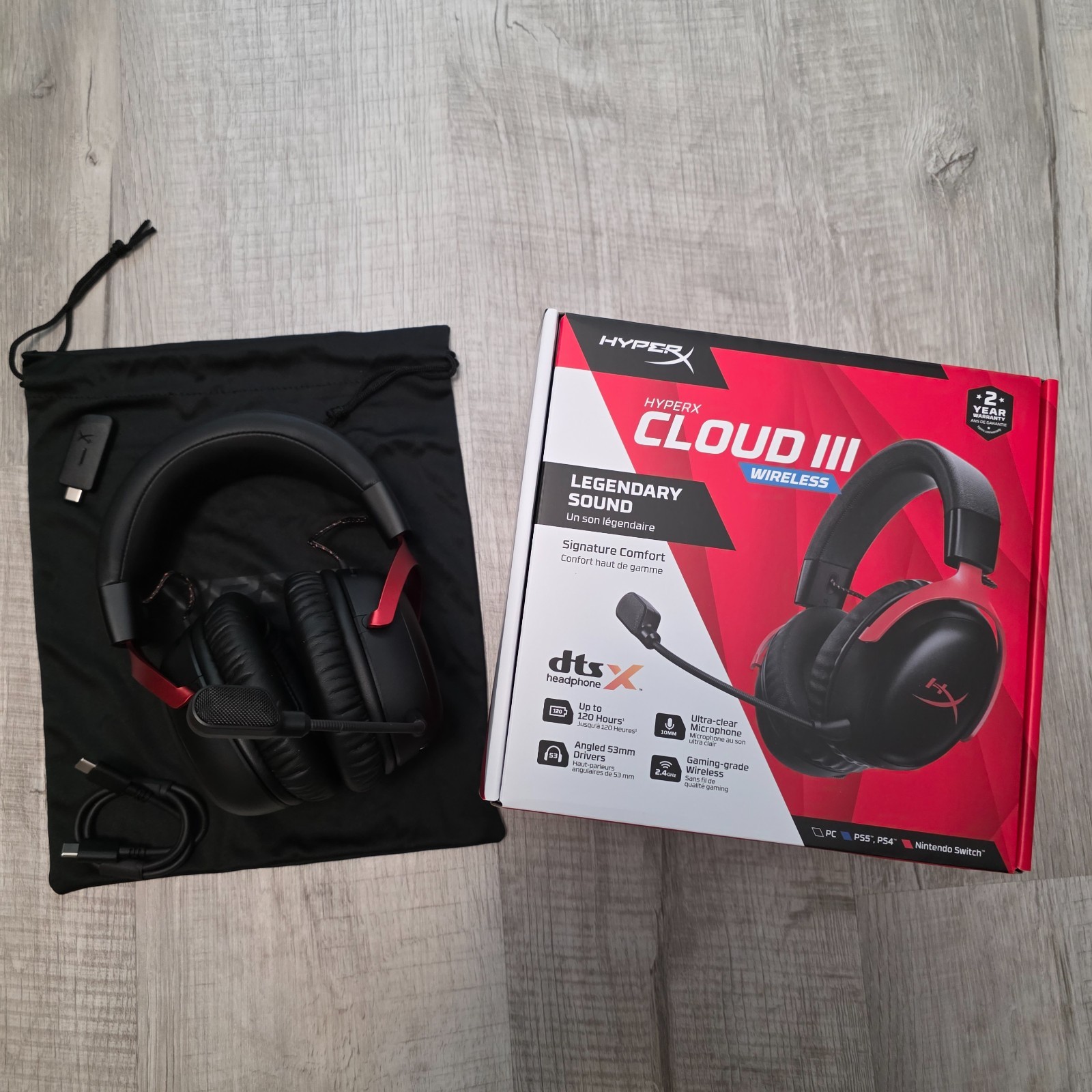 HyperX Cloud III Wireless Headset & Logitech GPX G PRO X Superlight Mouse BUNDLE