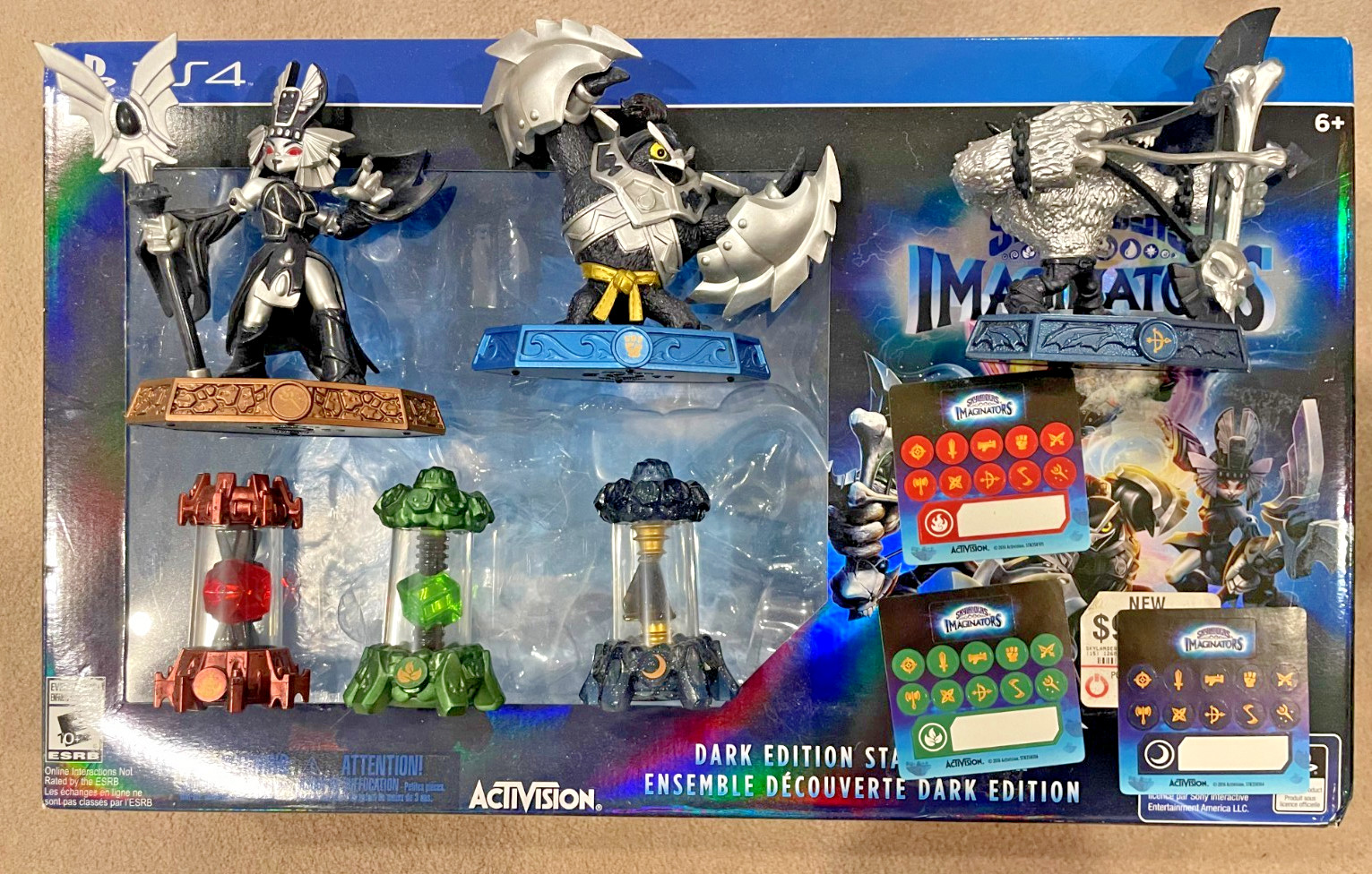 skylanders imaginators Dark edition ps4 box, NO GAME, starter pack