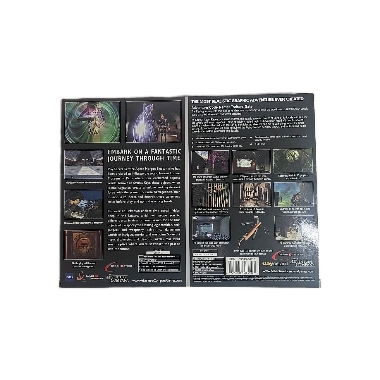 NIB: Traitors Gate & The Messenger PC Game The Adventure Company CD Rom
