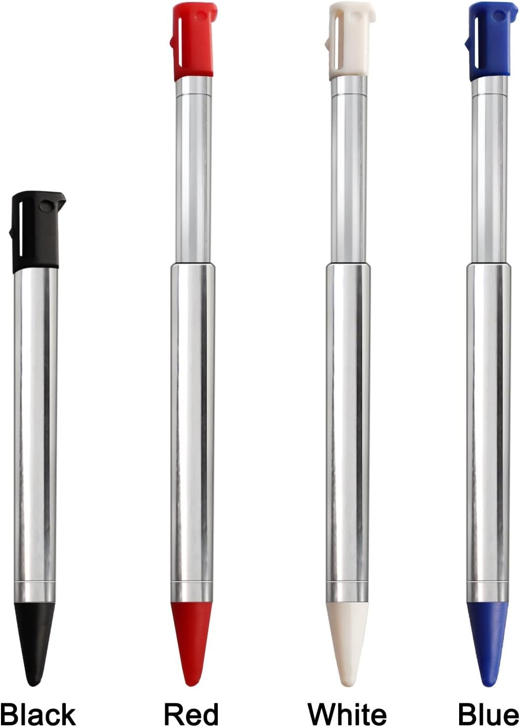 Multi Color Stylus Pen Set for Nintendo 3DS 4in1 Metal Touch Stylus Replacement