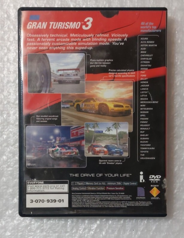 Gran Turismo 3 (PlayStation 2) Complete