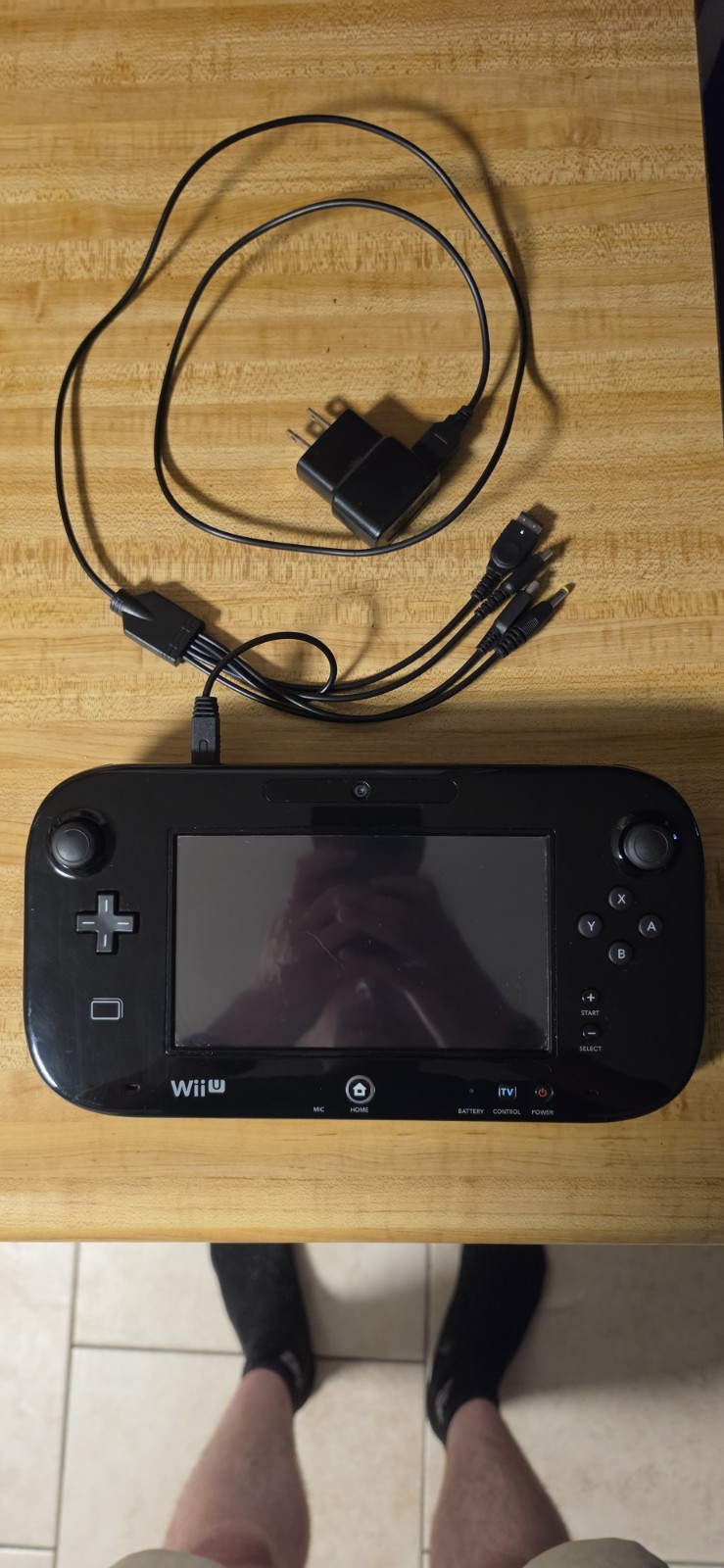 Nintendo Wii U Black 32GB Console w/ GamePad, Cables (JPN Region)