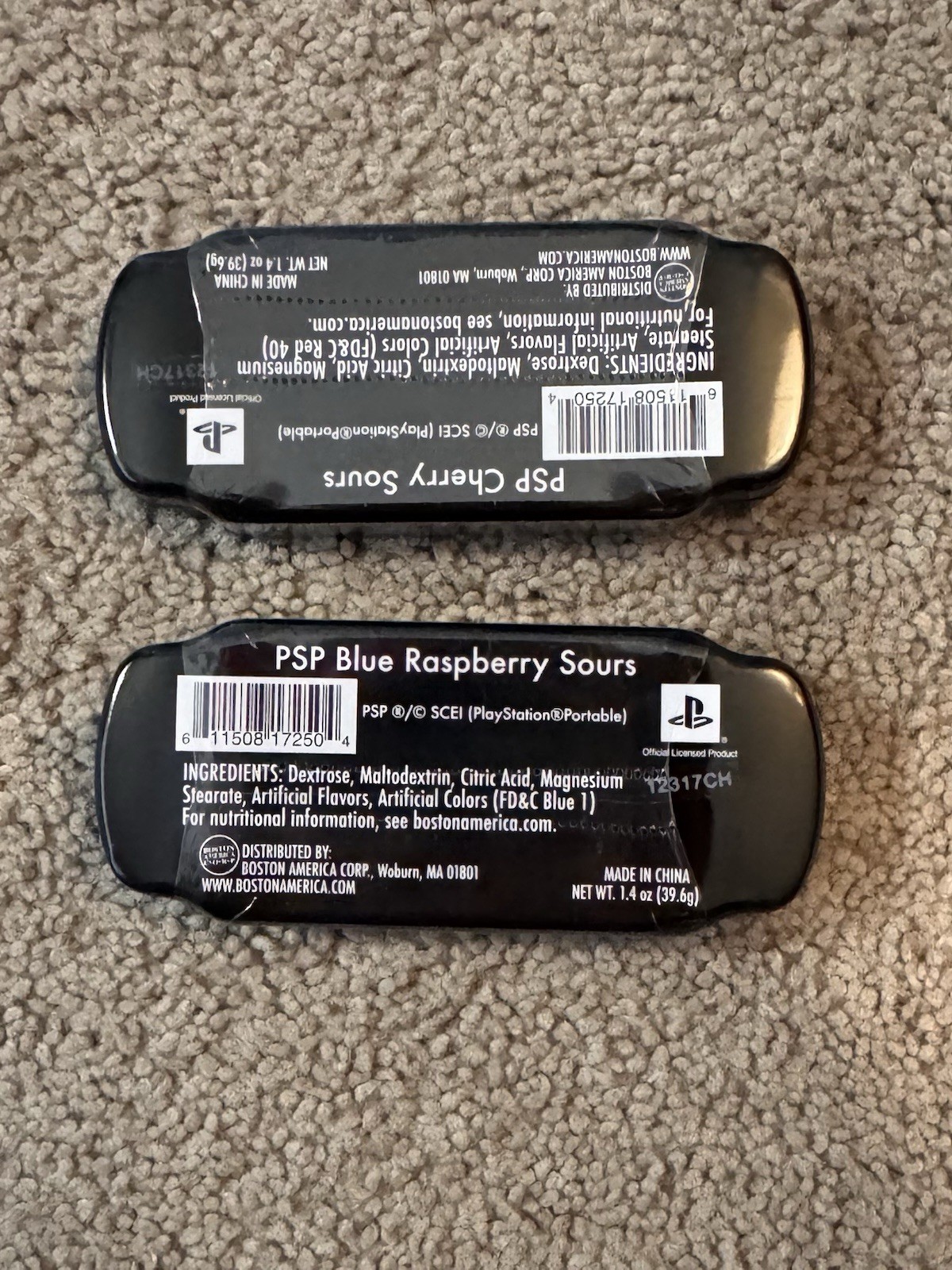 2 RARE SEALED PSP Cherry Sours Tin Candy PlayStation Portable COLLECTIBLE