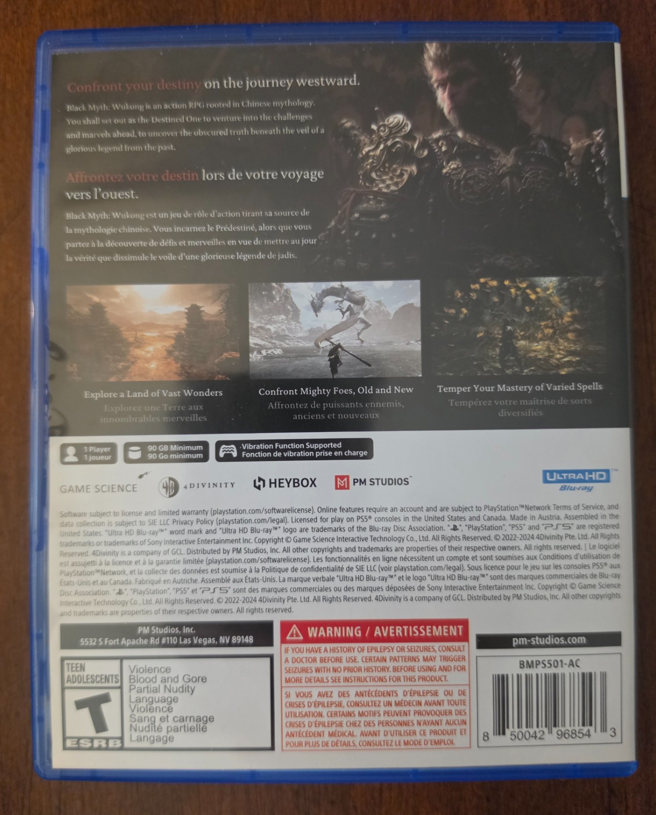 Black Myth: Wukong – Sony PlayStation 5 Pre-Owned Great Condition