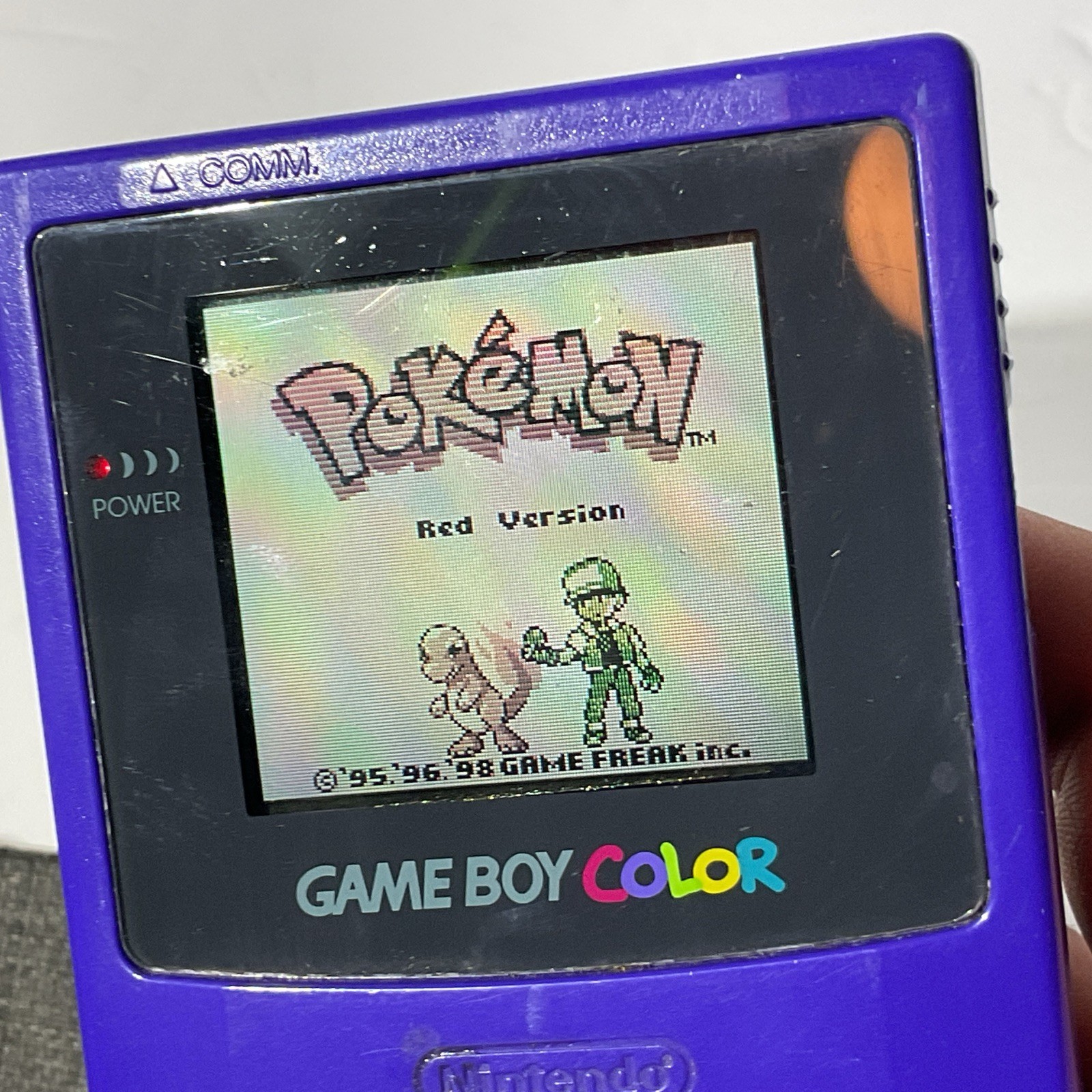 Nintendo Game Boy Color CGB-001 Handheld System Purple w/ Headphone Jack