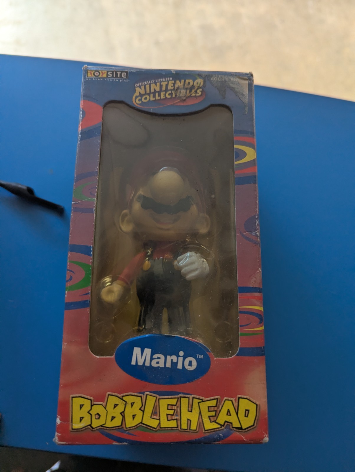 Vintage Nintendo Mario Bobblehead 2001 Toysite BD&A Original Box NES