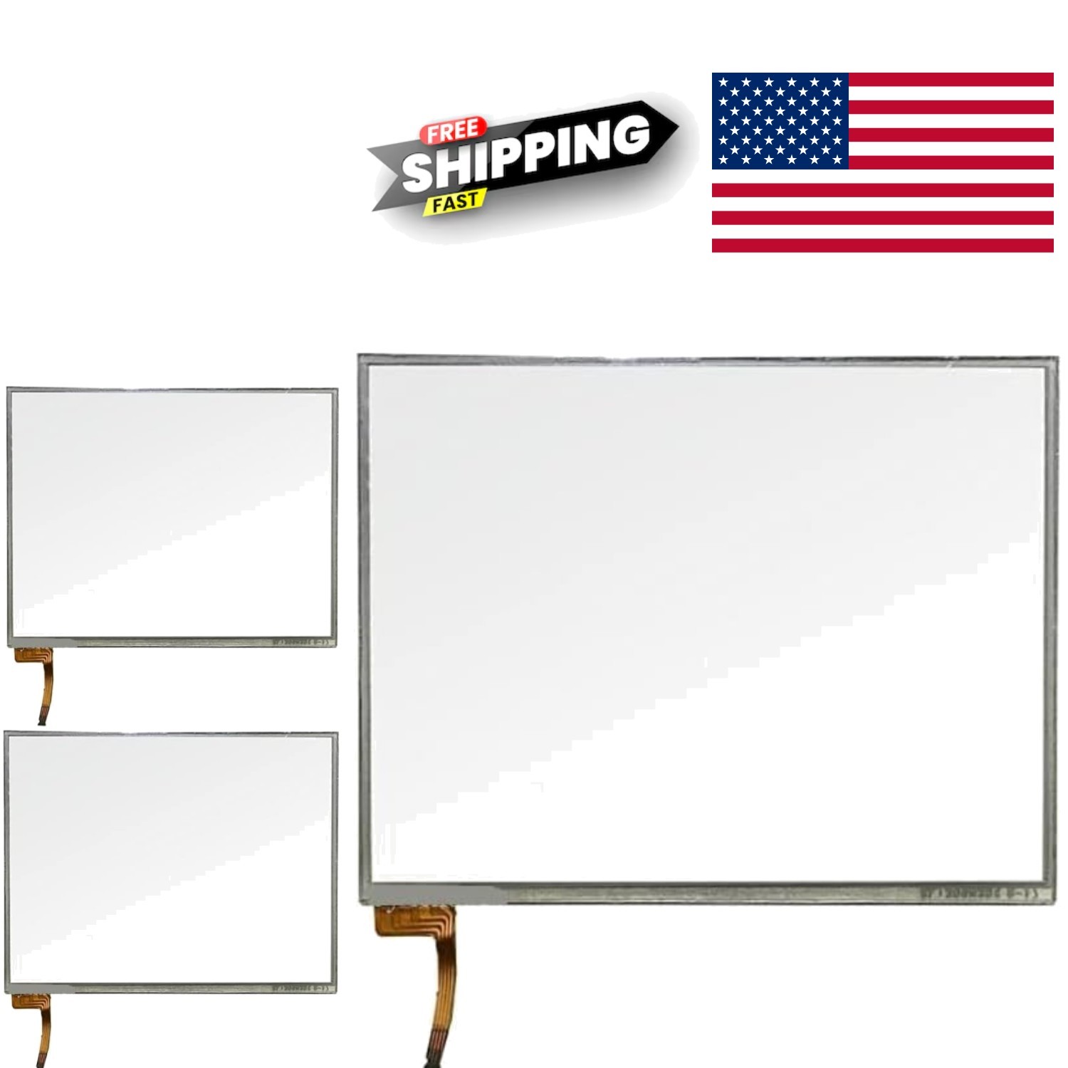 Top and Bottom LCD Screen Display Replacement for New 3DS XL LL Touch Digitizer