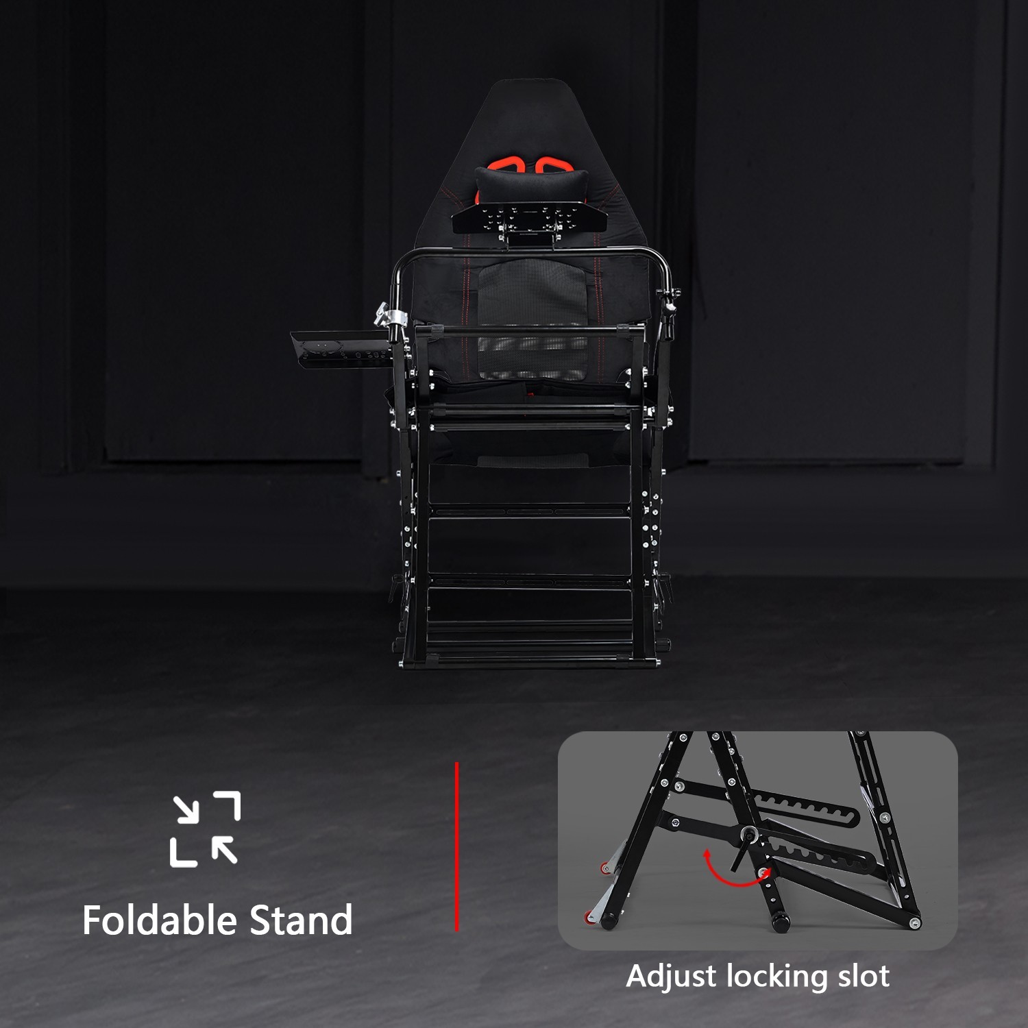 Dardoo Foldable Racing Simulator Cockpit Fit Logitech G923 G29 Moza Thrustmaster