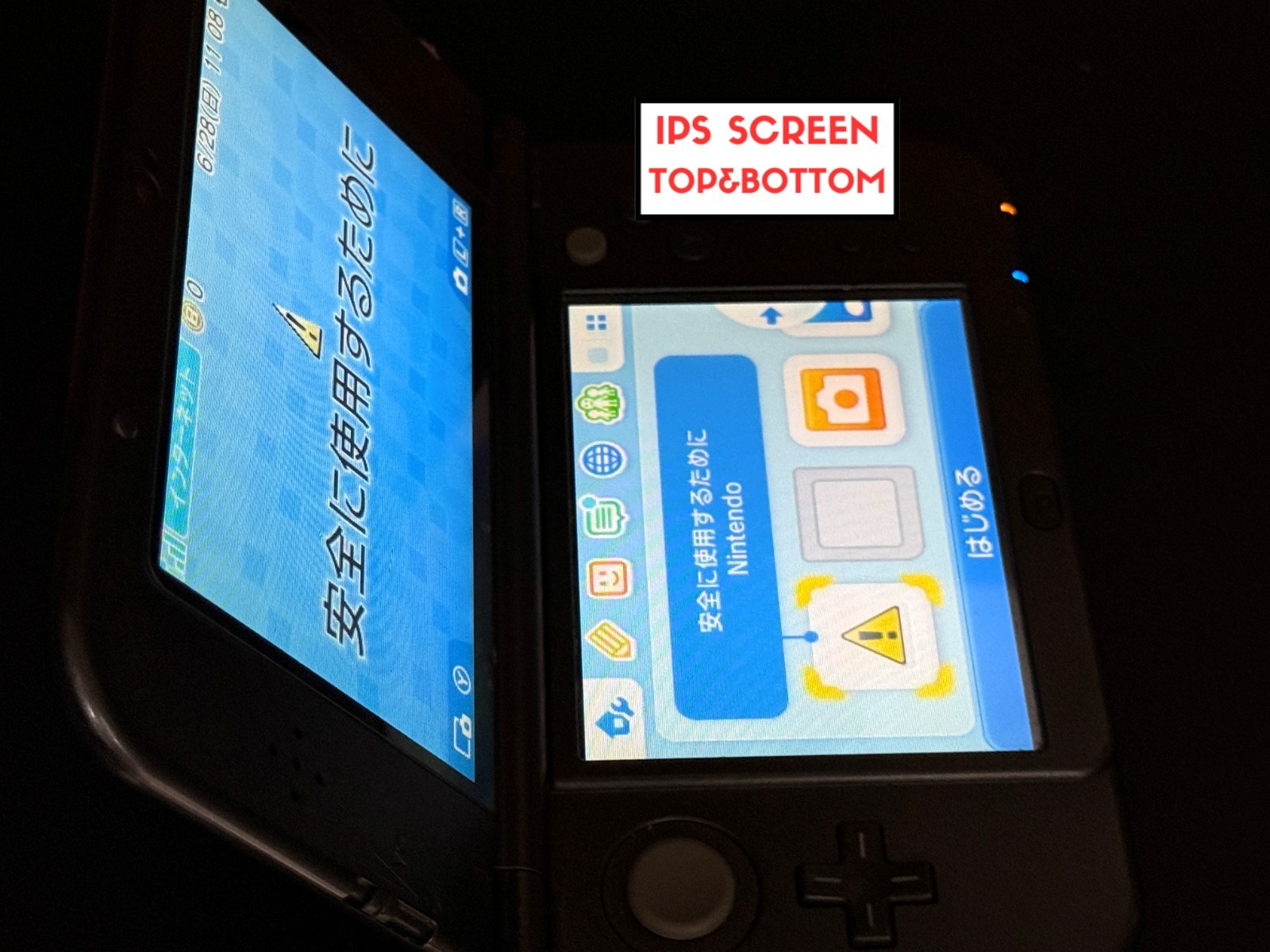 RANK B+ Dual IPS Nintendo New 3DS XL Metallic Black Console Tested Japan D6404