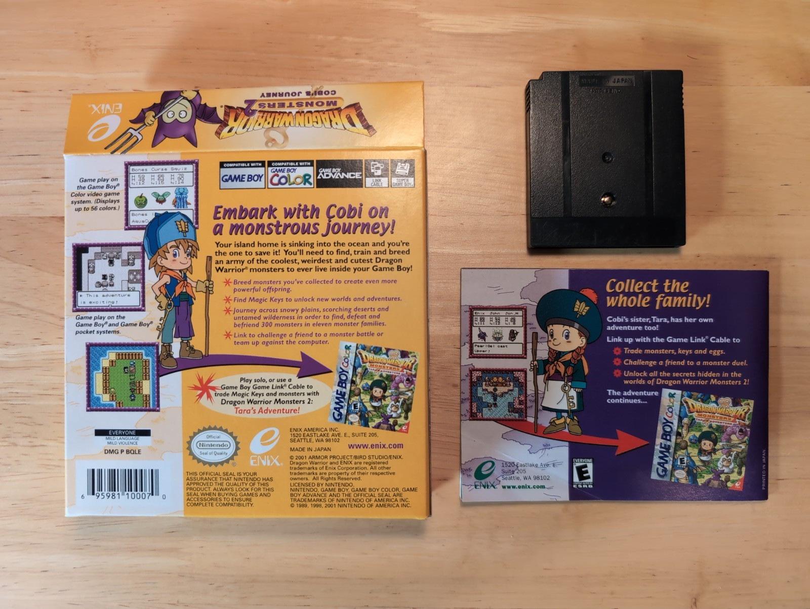 Dragon Warrior Monsters 2 Cobi’s Journey – Game Boy Color – Game and Box only