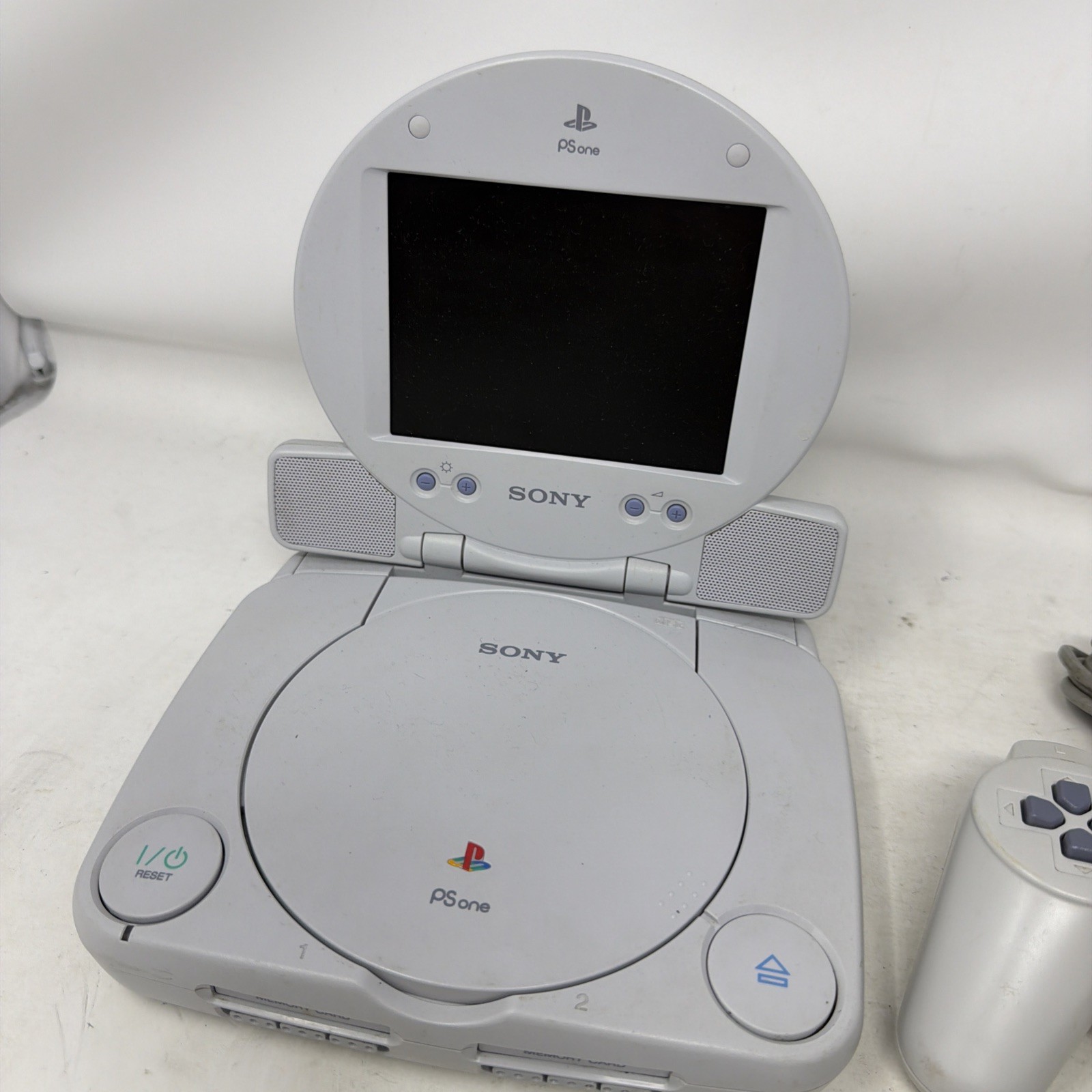 PSOne Console & LCD Screen Bundle Controller & Cords Tested Works SEE PICS
