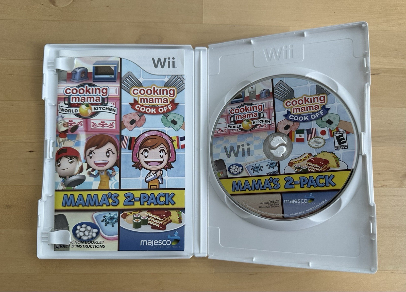Cooking Mama 2-Pack, Fast Food Panic, Order Up – 2 CIB, 1 New – Wii Games Lot