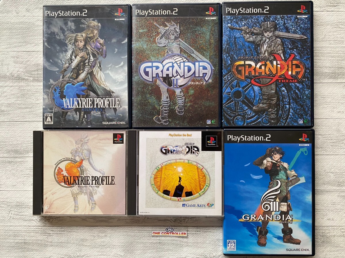 SONY PS 1 2 Valkyrie Profile 1 2 & GRANDIA 1 2 3 & Extreme set from Japan