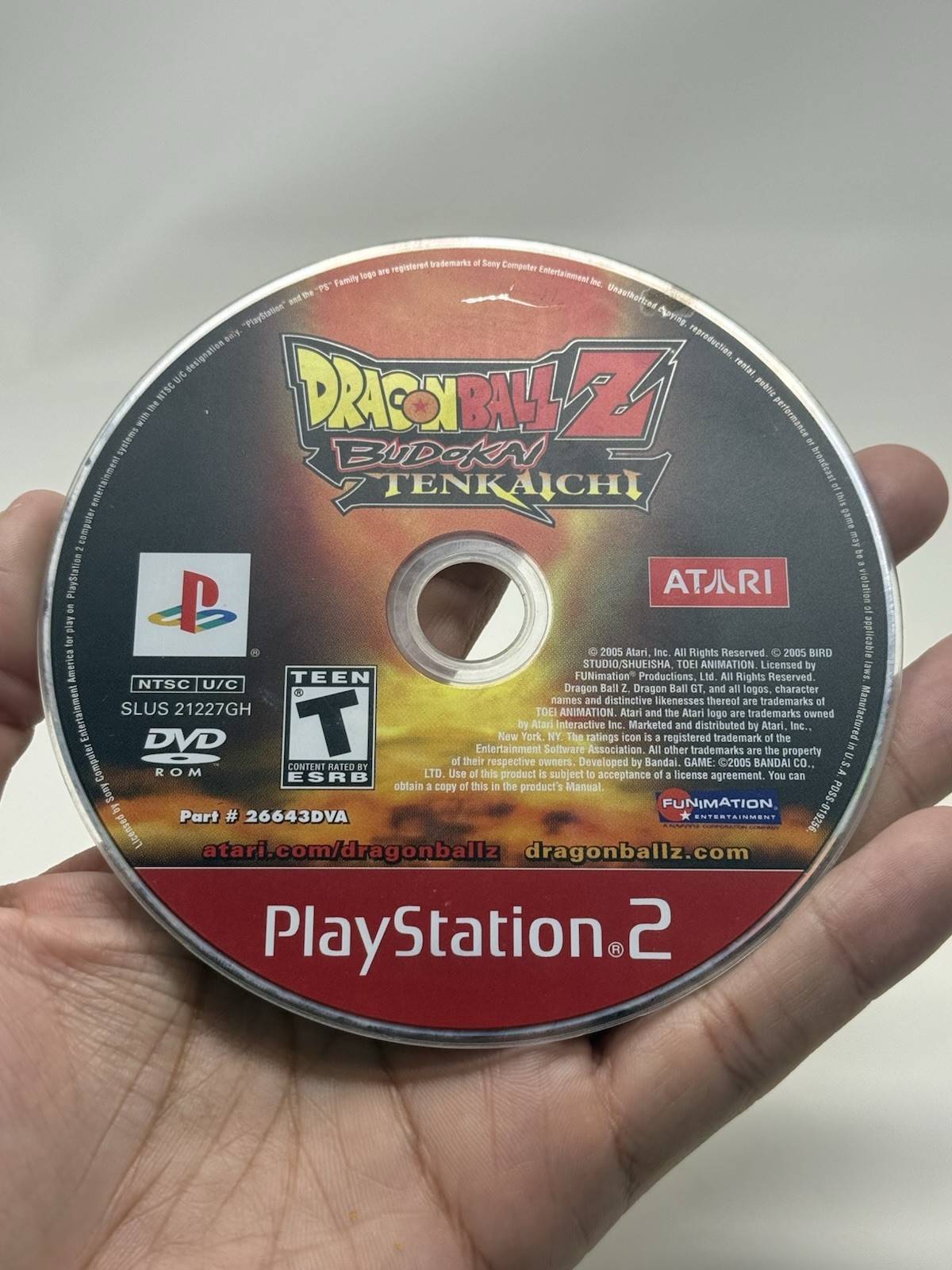 Dragon Ball Z Budokai Tenkaichi PS2 PlayStation 2 Mint Disc Only Tested Working