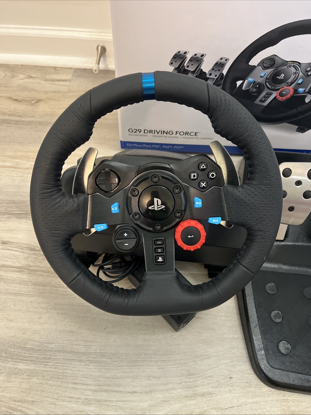Logitech G G29 Driving Force Racing Wheel & Pedals Wired for PS5 PS4 PS3