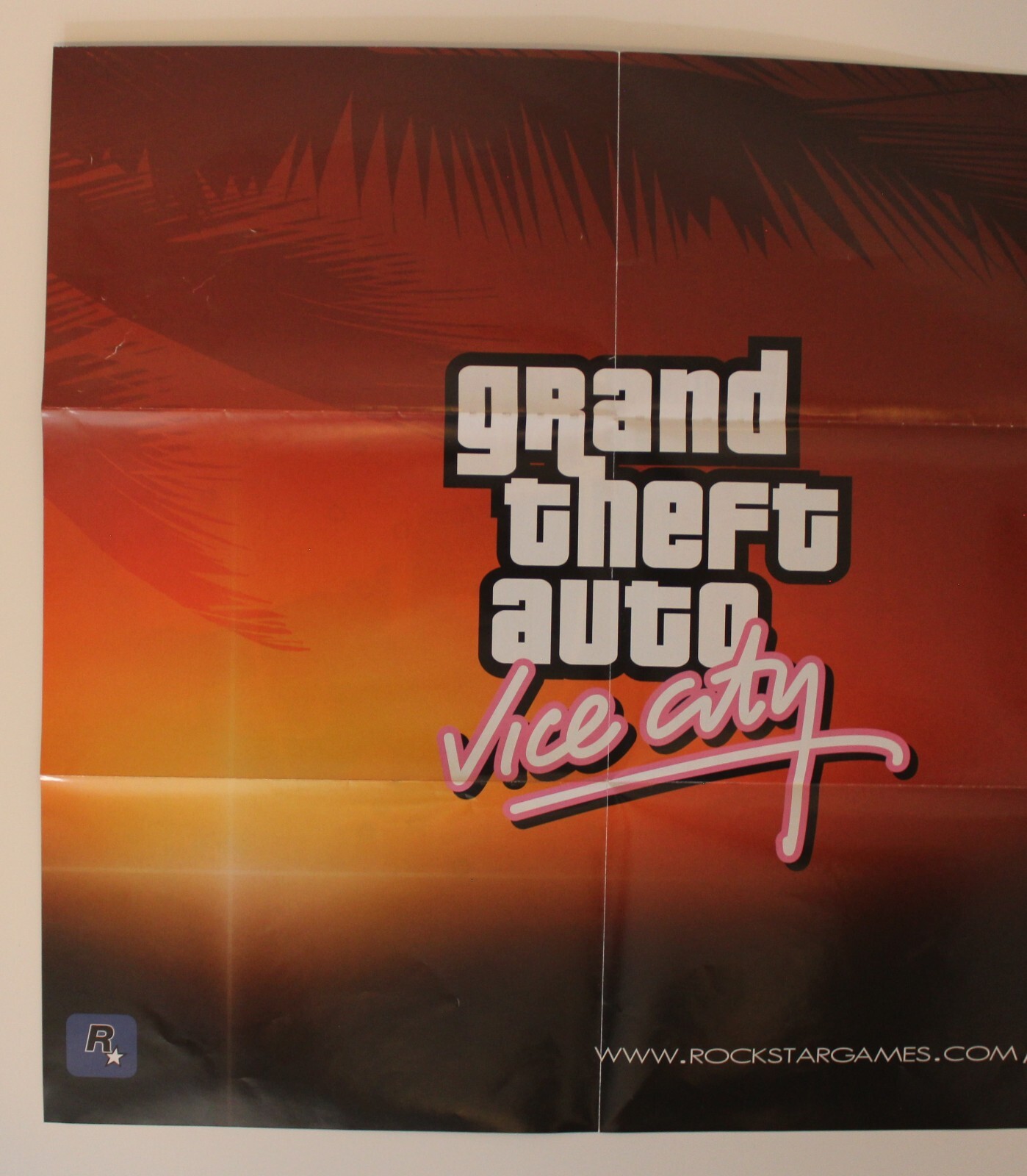 2002 GRAND THEFT AUTO: VICE CITY Poster & Map Spain Vintage Rockstar Usage Marks