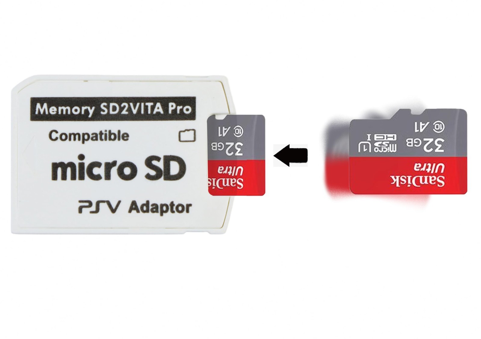 PS Vita SD Card Adapter – 2 Pack for PS Vita 1000/2000 & PSTV – High-Speed Trans