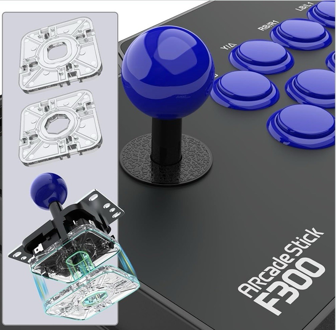 Mayflash F300 Arcade Fight Stick for Switch, Xbox Series X/S,PS4,PS3,Xbox One,PC