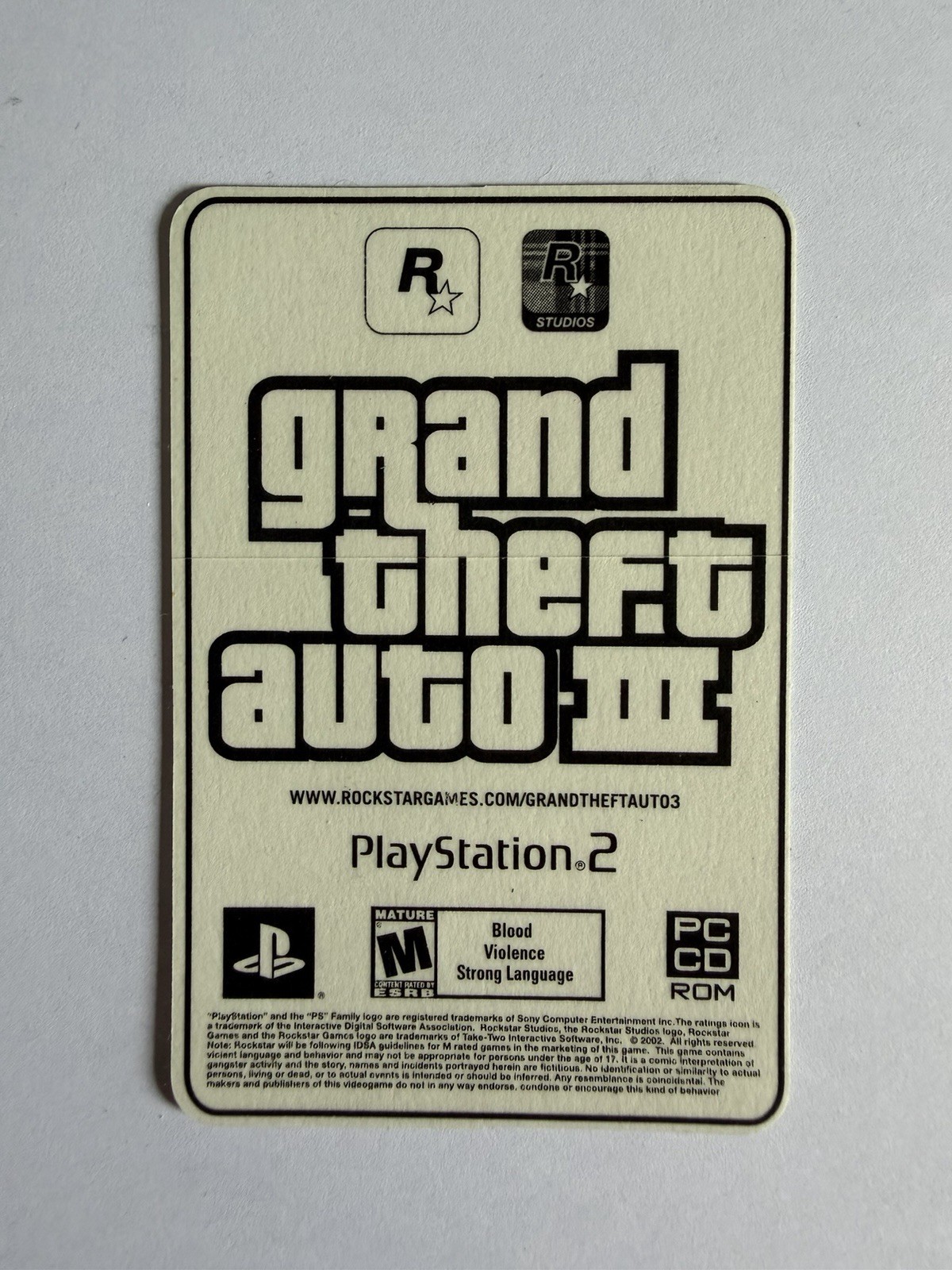 Original Grand Theft Auto 3 Bitch N Dog Food Sticker Promo Decal Rockstar Games