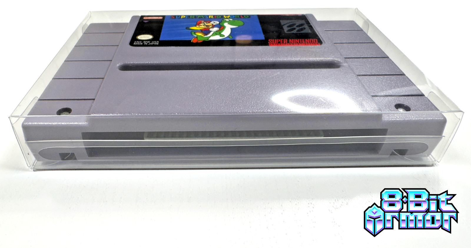 10 Cartridge Protectors for Super Nintendo SNES Cart Game Clear Display Case