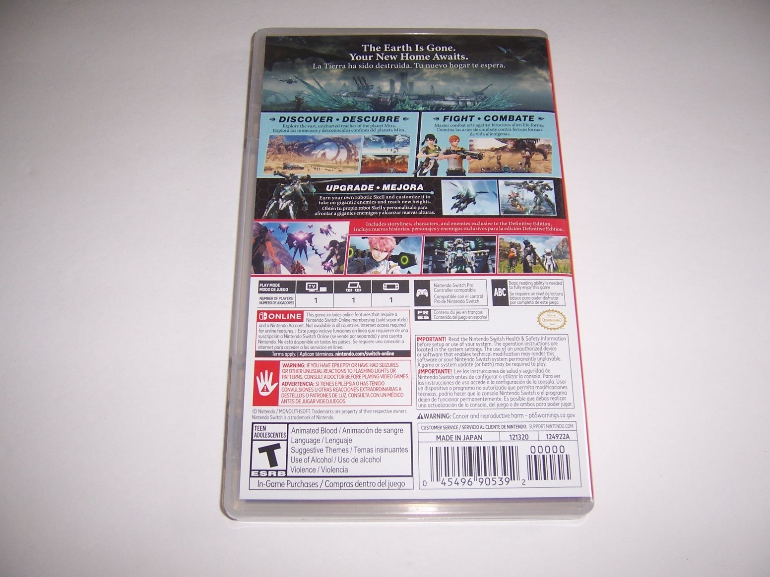 Original Box Case ONLY Nintendo Switch Xenoblade Chronicles X Definitive Edition
