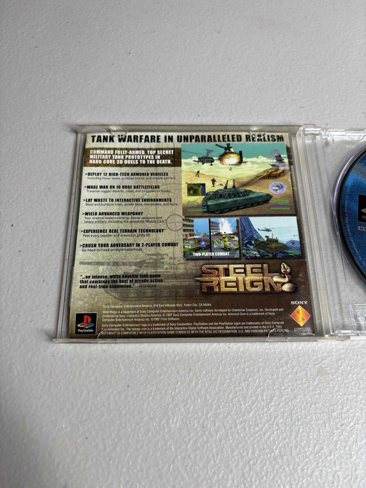 Armored Core (PS1) FromSoftware Original Game + Manual TESTED WORKING