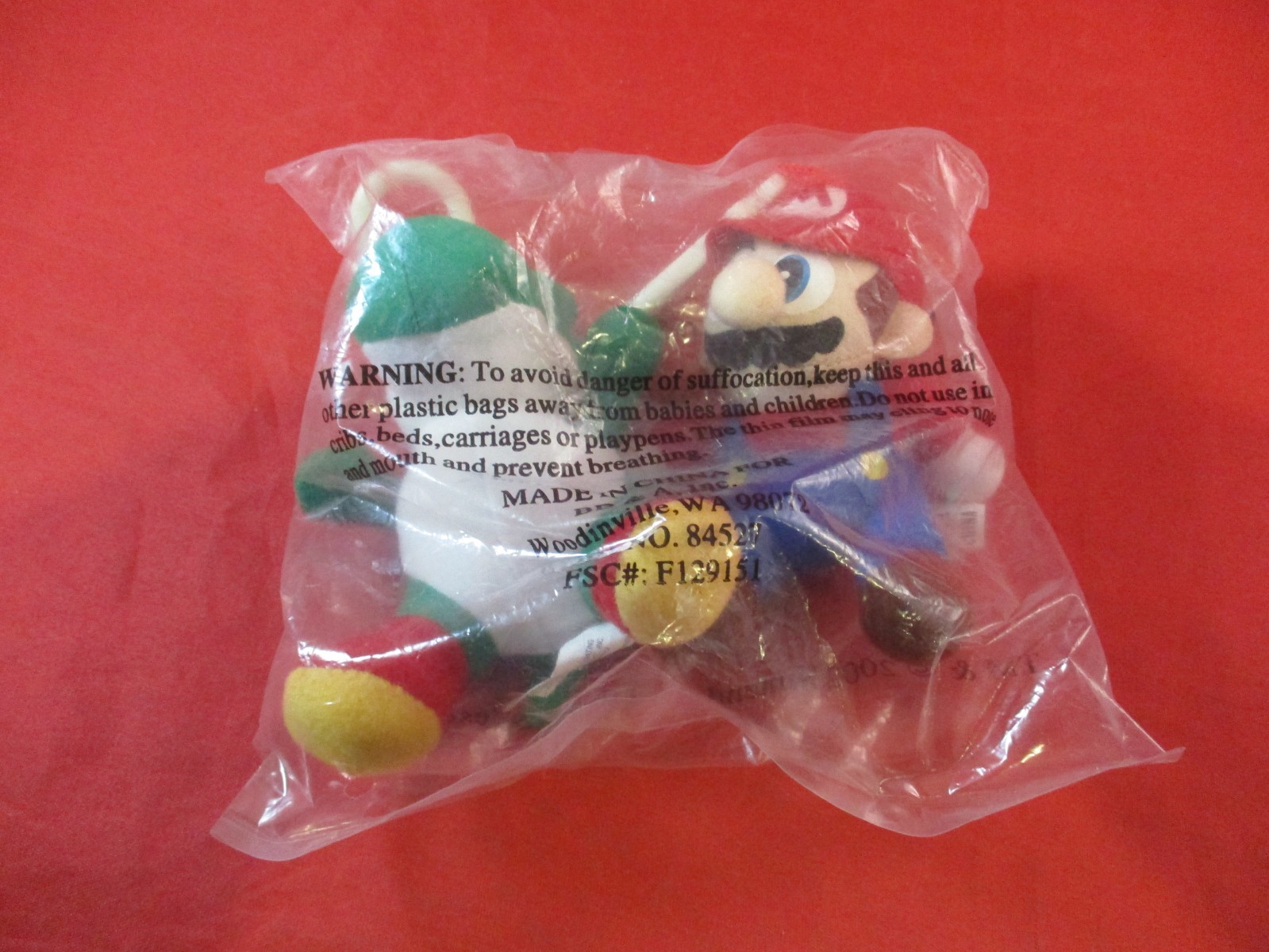 Mario & Yoshi Nintendo Clip-On Mini Plush Stuffed Figures BD&A Toysite NEW! 2002
