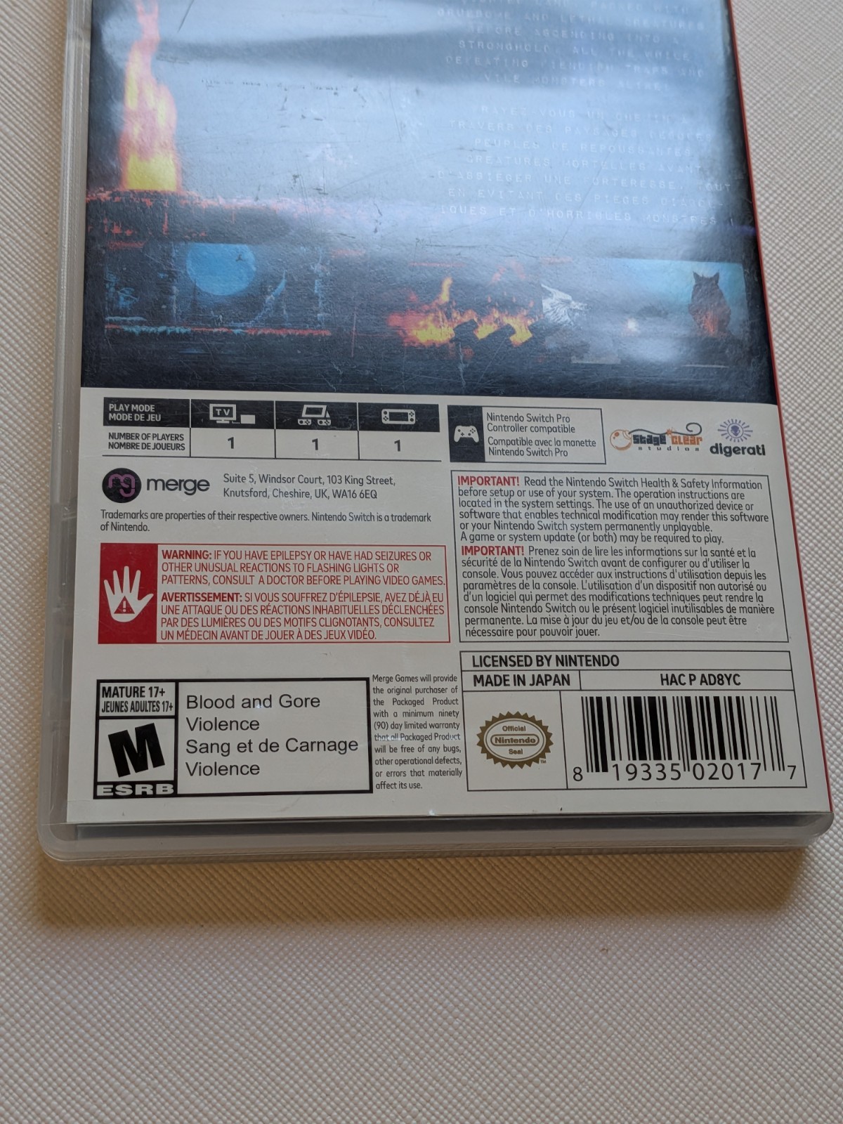 Slain: Back from Hell (Nintendo Switch, 2018) Game + Case – Authentic – Tested