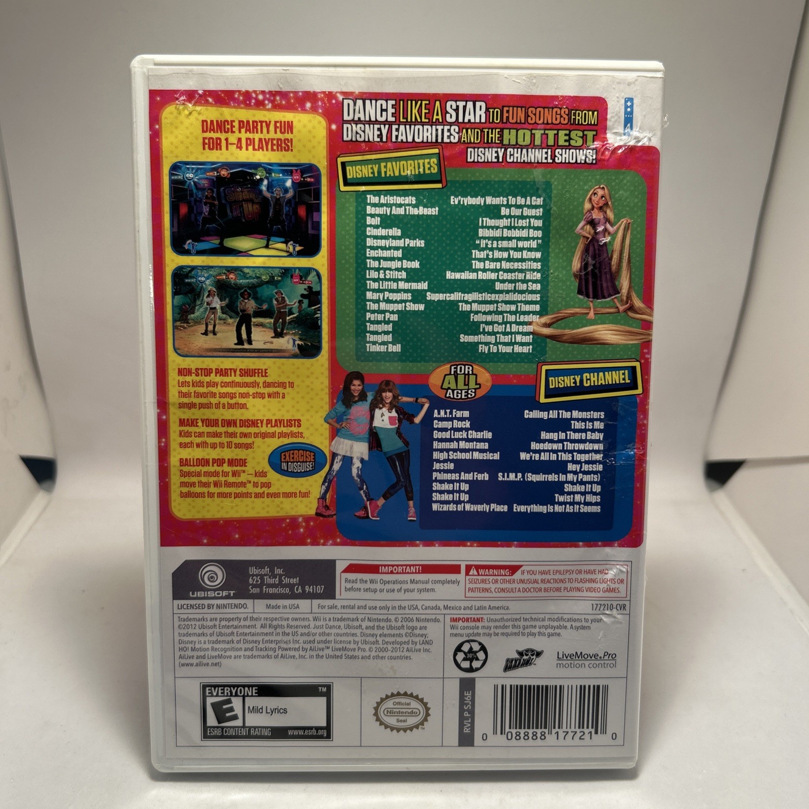 Just Dance: Disney Party (Nintendo Wii, 2012) Complete Tested Fast Shipping!