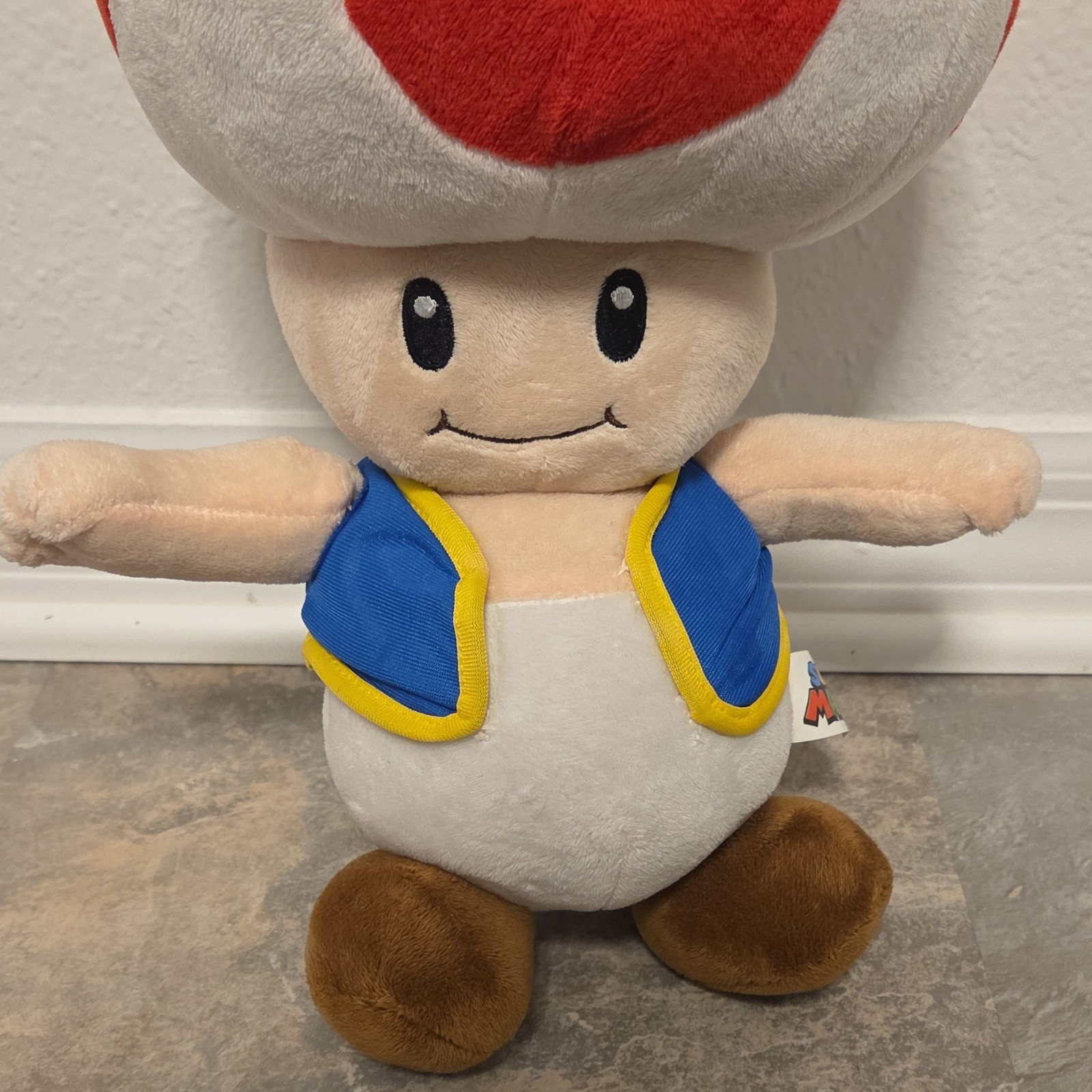 Nintendo Super Mario Large 40cm Toad Plush Doll Surface Washable Series 2018