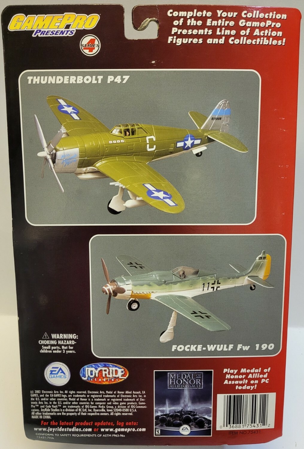 RARE- GAMEPRO JOYRIDE MEDAL OF HONOR ALLIED ASSAULT THUNDERBOLT P47 SERIES 4