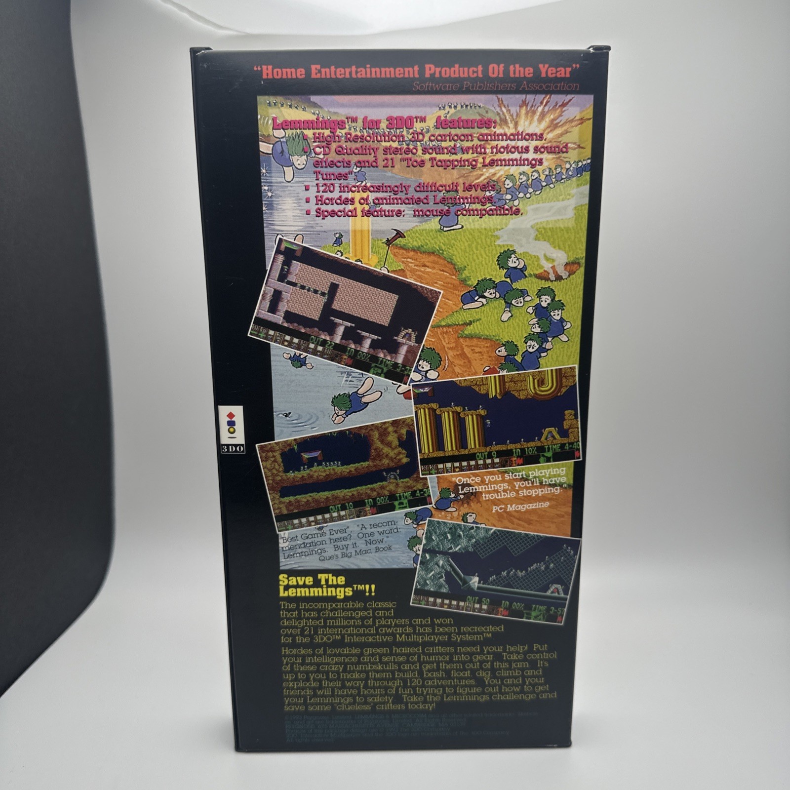 Lemmings (3DO, 1993) CIB VERY CLEAN! Clean Box