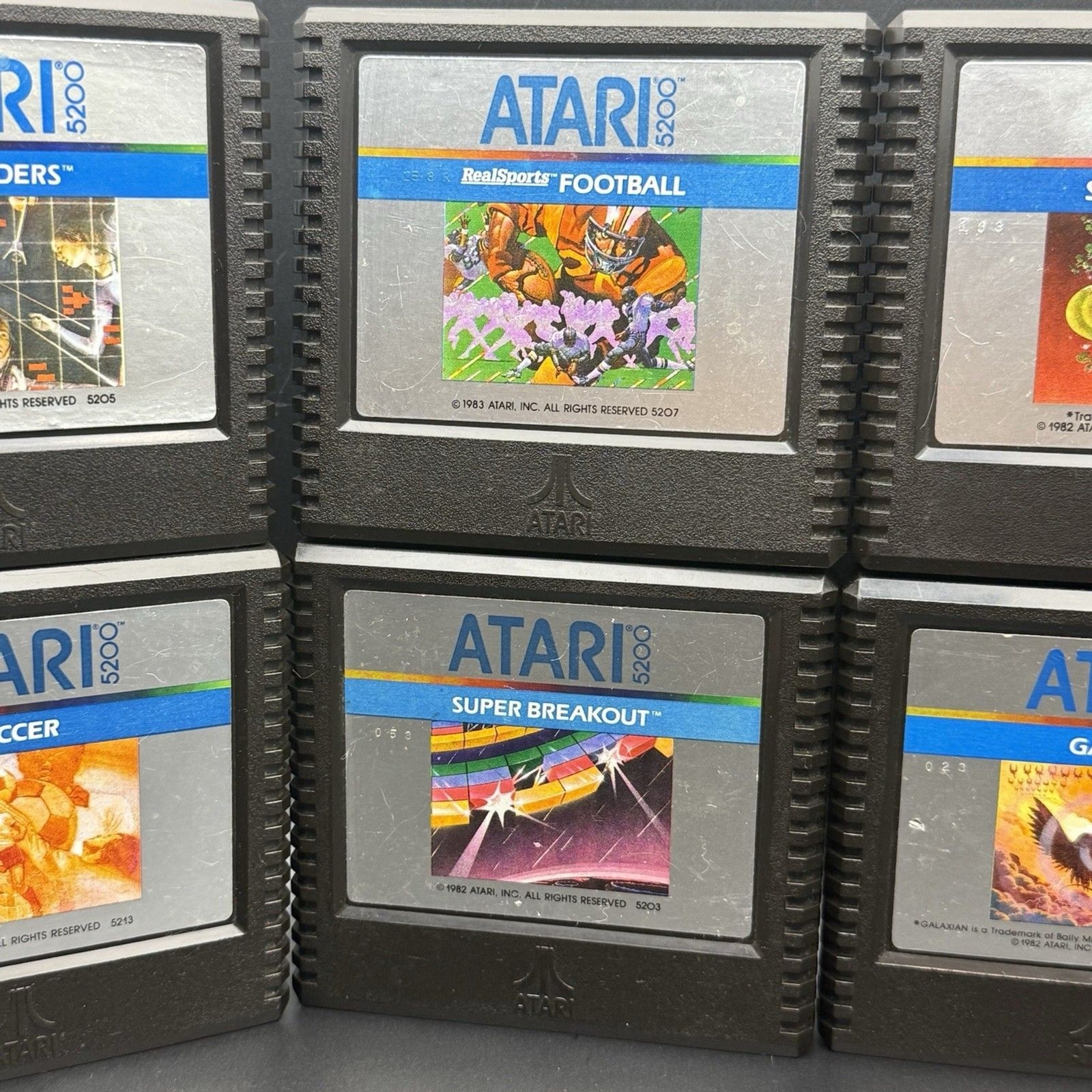 Lot (8) Atari 5200 Games Cartridges Pac-Man, Joust, Space Invaders & MORE!