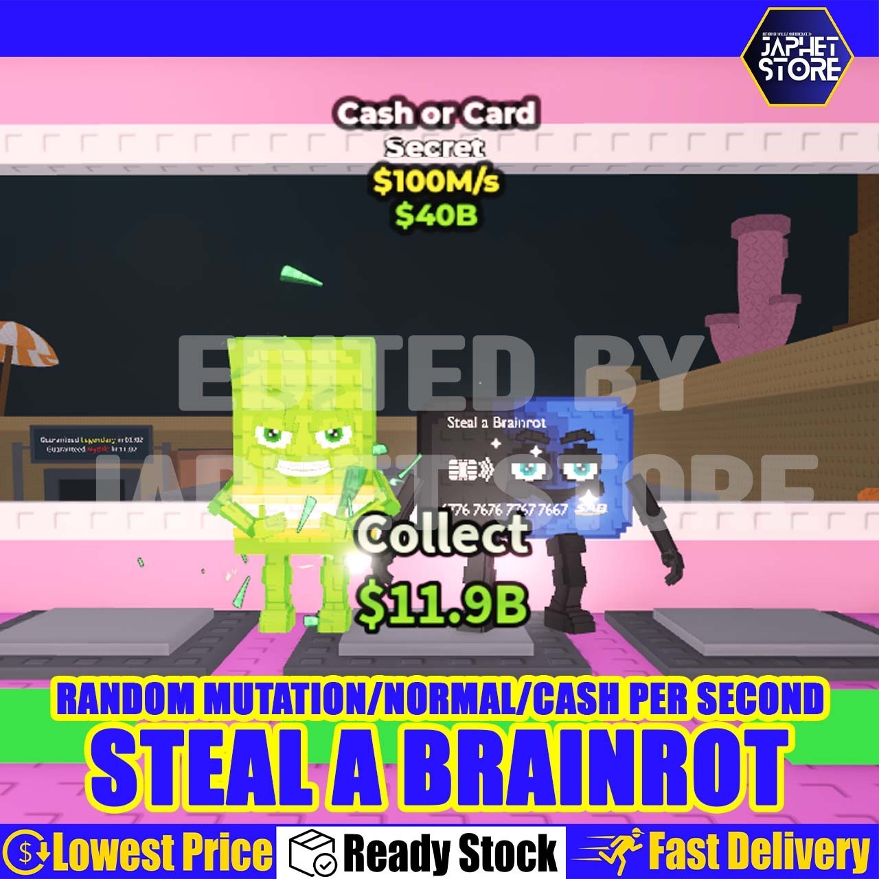Cash or Card Steal A Brainrot – Normal or Random Mutation/Traits