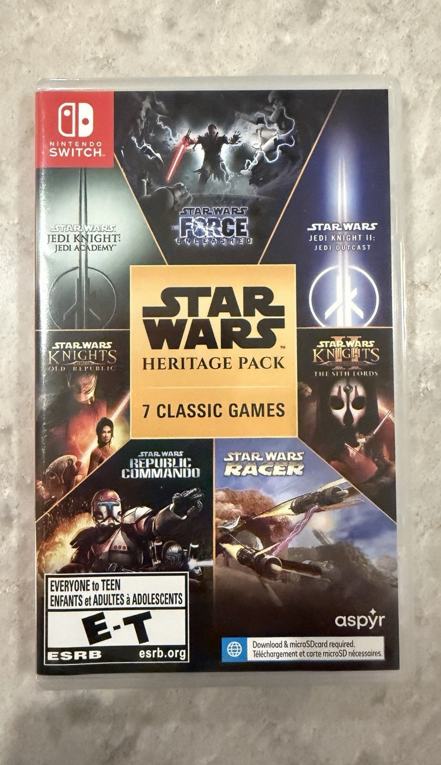 NEW & SEALED Star Wars Heritage Pack Nintendo Switch 7 Classic Games