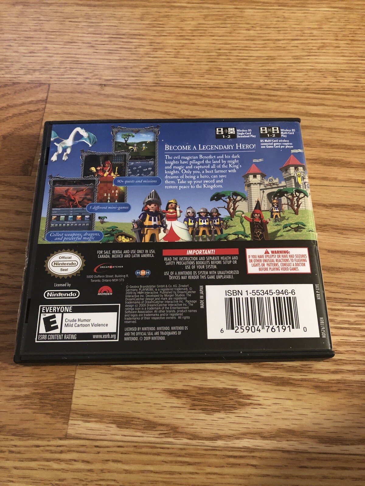 Playmobil Knights (Nintendo DS, 2010) Complete W/ Case & Manuals-Great Condition