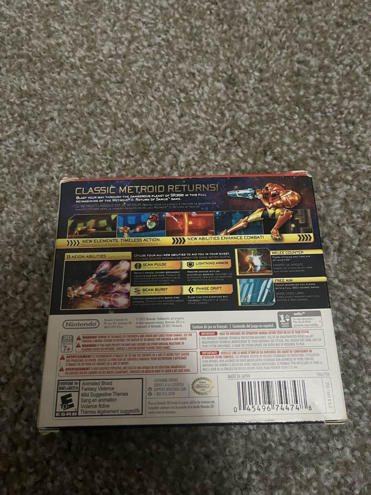 Metroid Samus Returns Special Edition Nintendo 3DS Missing Samus Archives CD