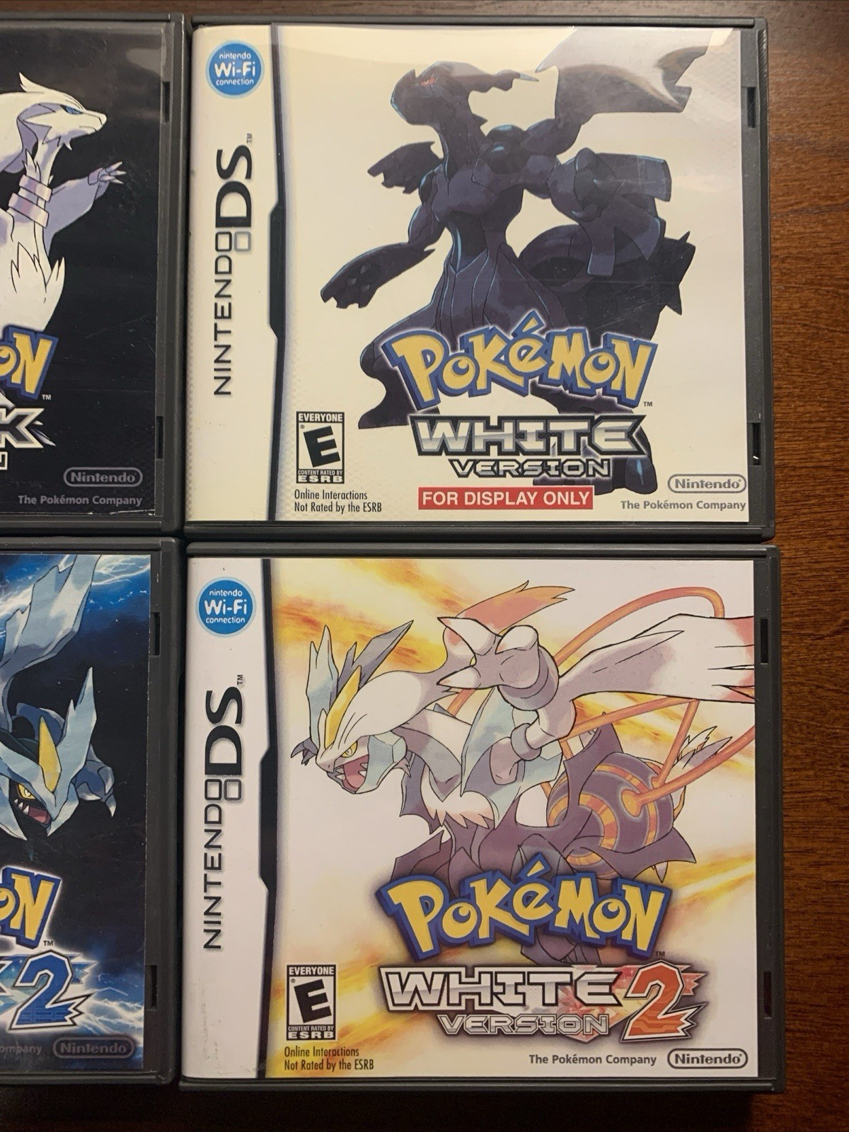 Pokemon White + Black Nintendo DS Replacement *(4) Cases Only NO GAMES – Bundle