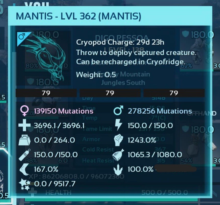 MANTIS BLACK #79 ADULT 100% IMPRINT PAIR TOP STATUS ARK ASCENDED PVE PC/XBOX/PS5