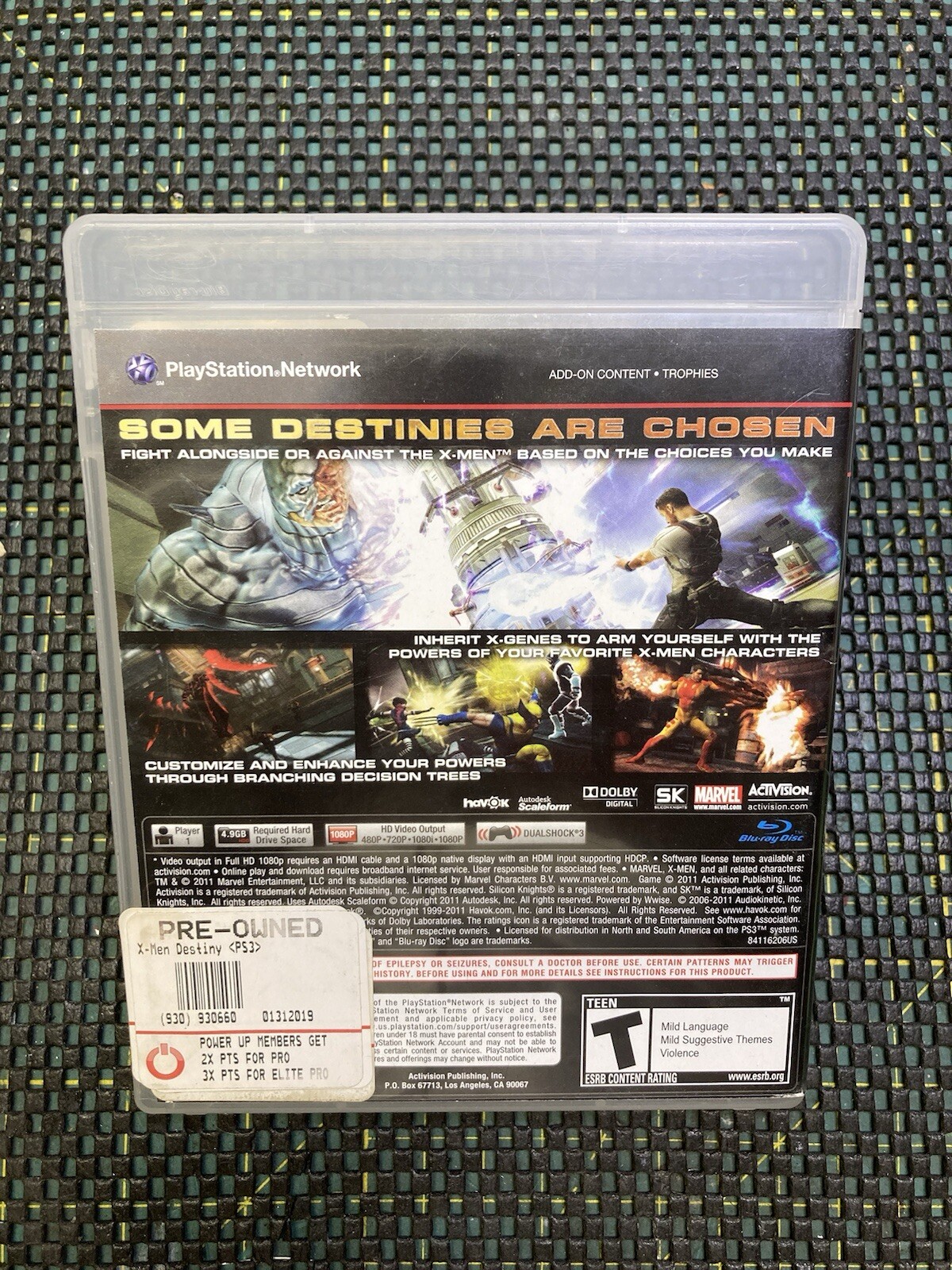 X-Men: Destiny Sony PlayStation 3-2011