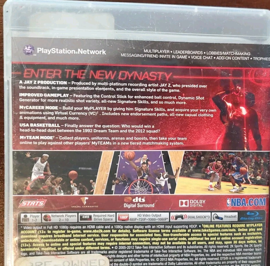 NBA 2K13 (Sony PlayStation 3, 2012 2K Sports) Complete w/Manual by JAY-Z