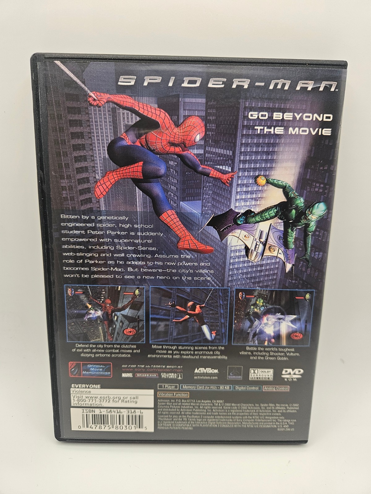 Spider-Man Sony PlayStation 2 PS2 CIB Complete Black Label Refurbished – Tested