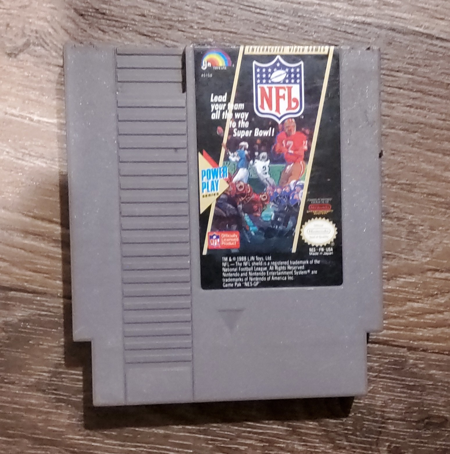 LJN NFL (1989) Nintendo NES Game Cartridge NTSC-U/C Sports American Football