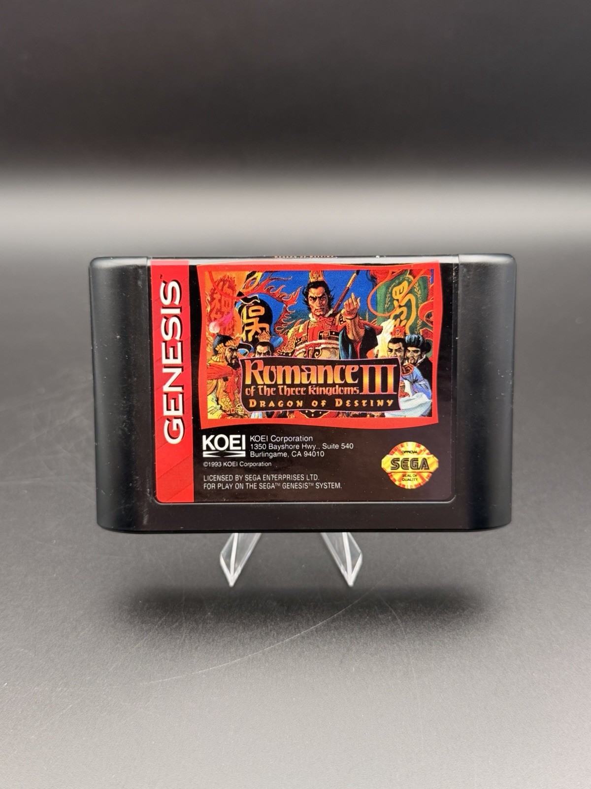 ROMANCE OF THE THREE KINGDOMS IIl SEGA GENESIS 100% COMPLETE IN BOX W/POSTER/REG