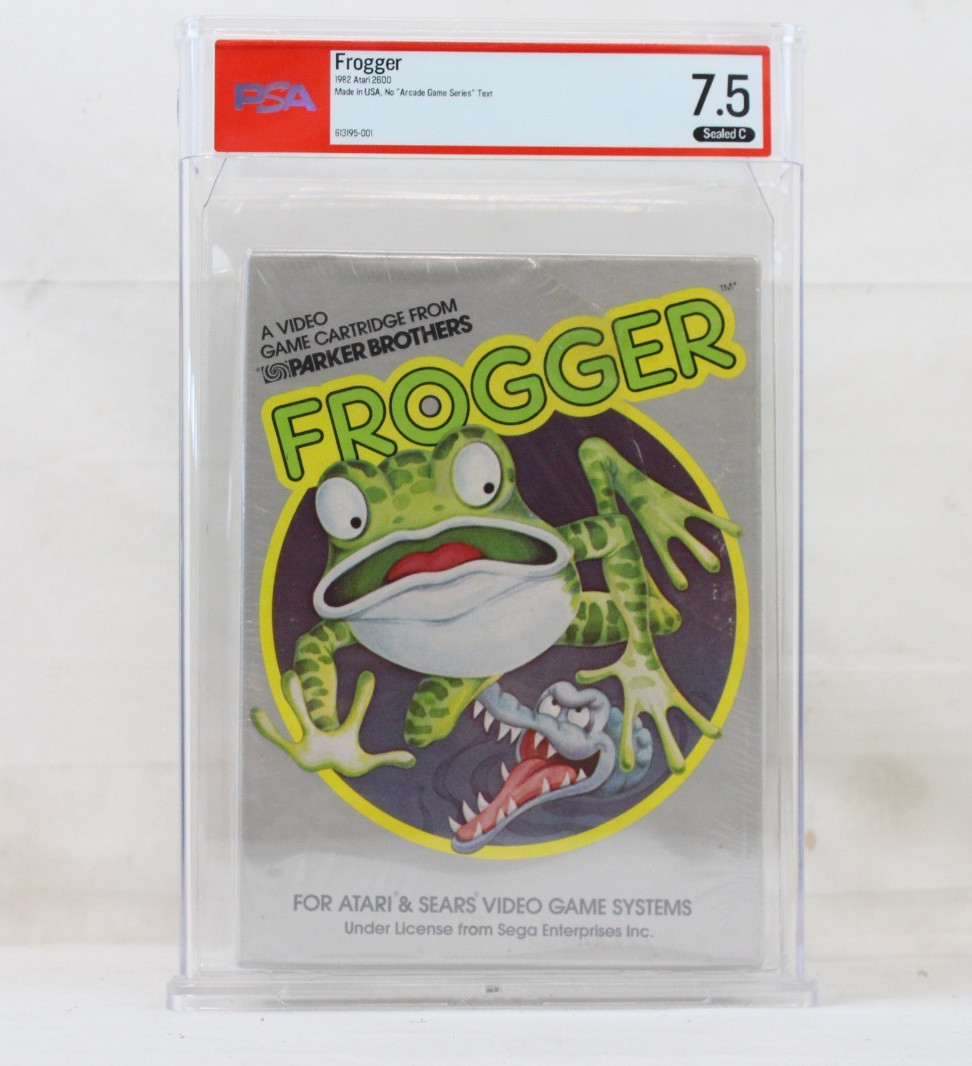 1982 Atari Frogger Video Game Graded PSA 7.5 Sealed C Sega Enterprises Sears