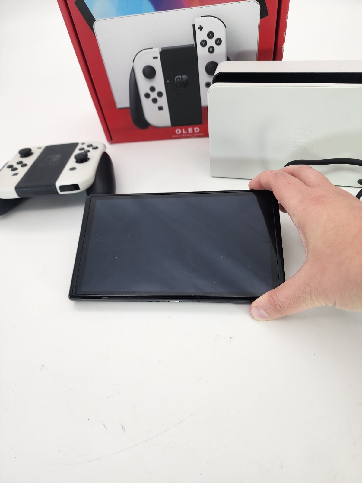 Nintendo Switch OLED Model HEG-001 Handheld Console – 64GB – White In Box